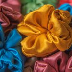 Colorful scrunchies on the table